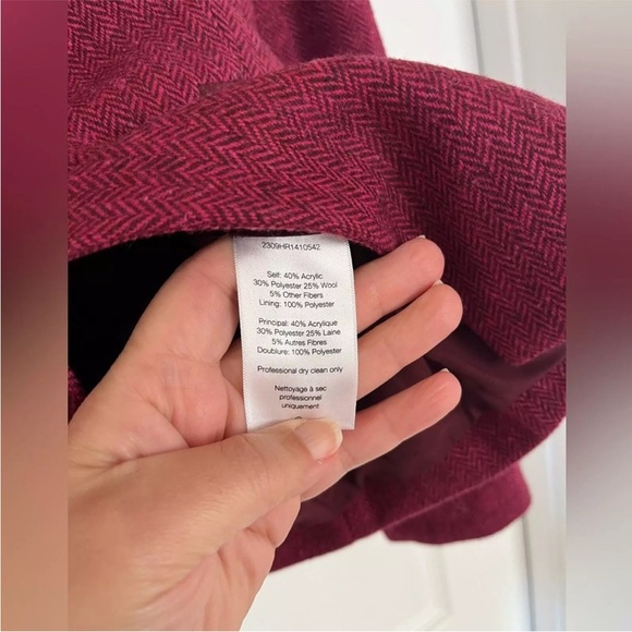 $698 Veronica Beard Somner Dickey Jacket elbow patches Azalea Oxblood pink sz 0 - Picture 8 of 16